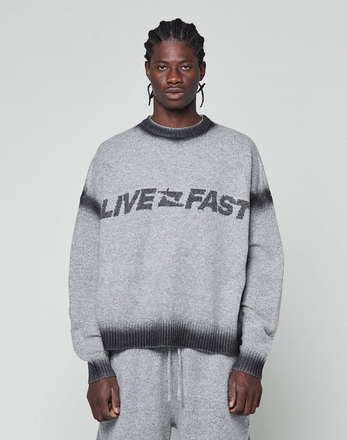 Live Fast Boucle Sweater (Free Sweats)