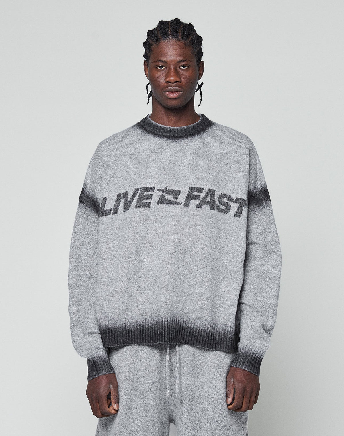Live Fast Boucle Sweater (Free Sweats)