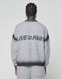 Live Fast Boucle Sweater (Free Sweats)