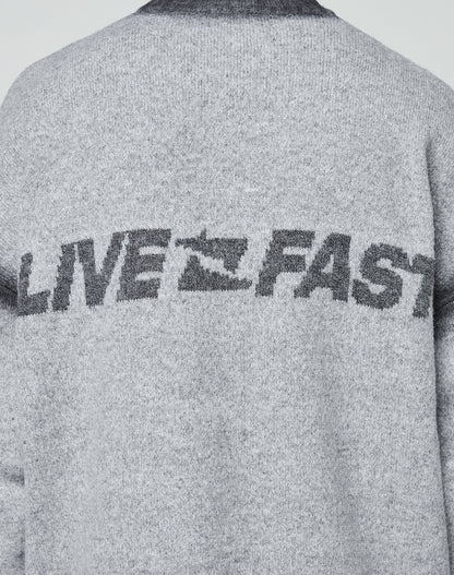 Live Fast Boucle Sweater (Free Sweats)