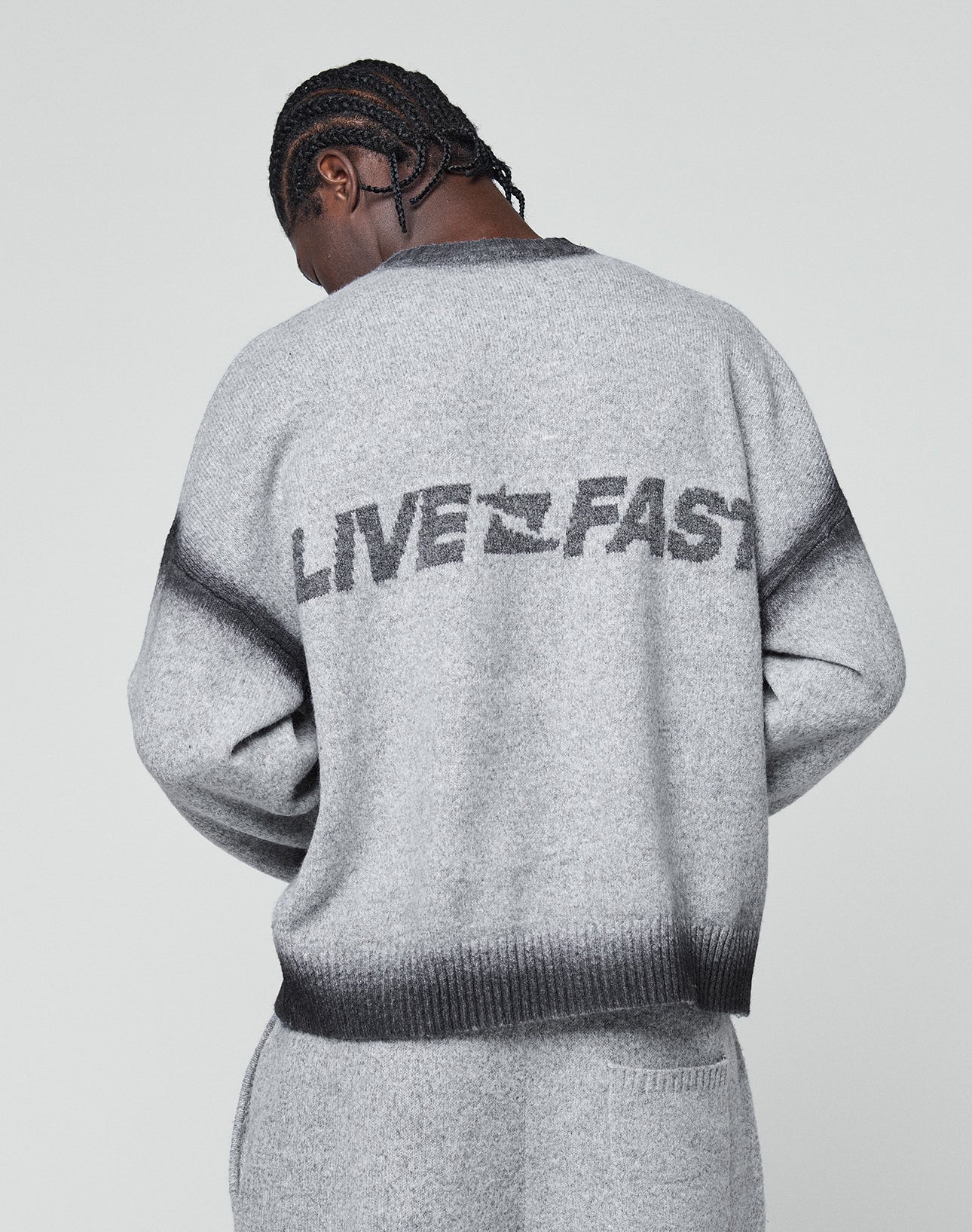 Live Fast Boucle Sweater (Free Sweats)