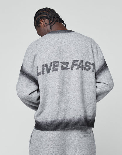 Live Fast Boucle Sweater (Free Sweats)