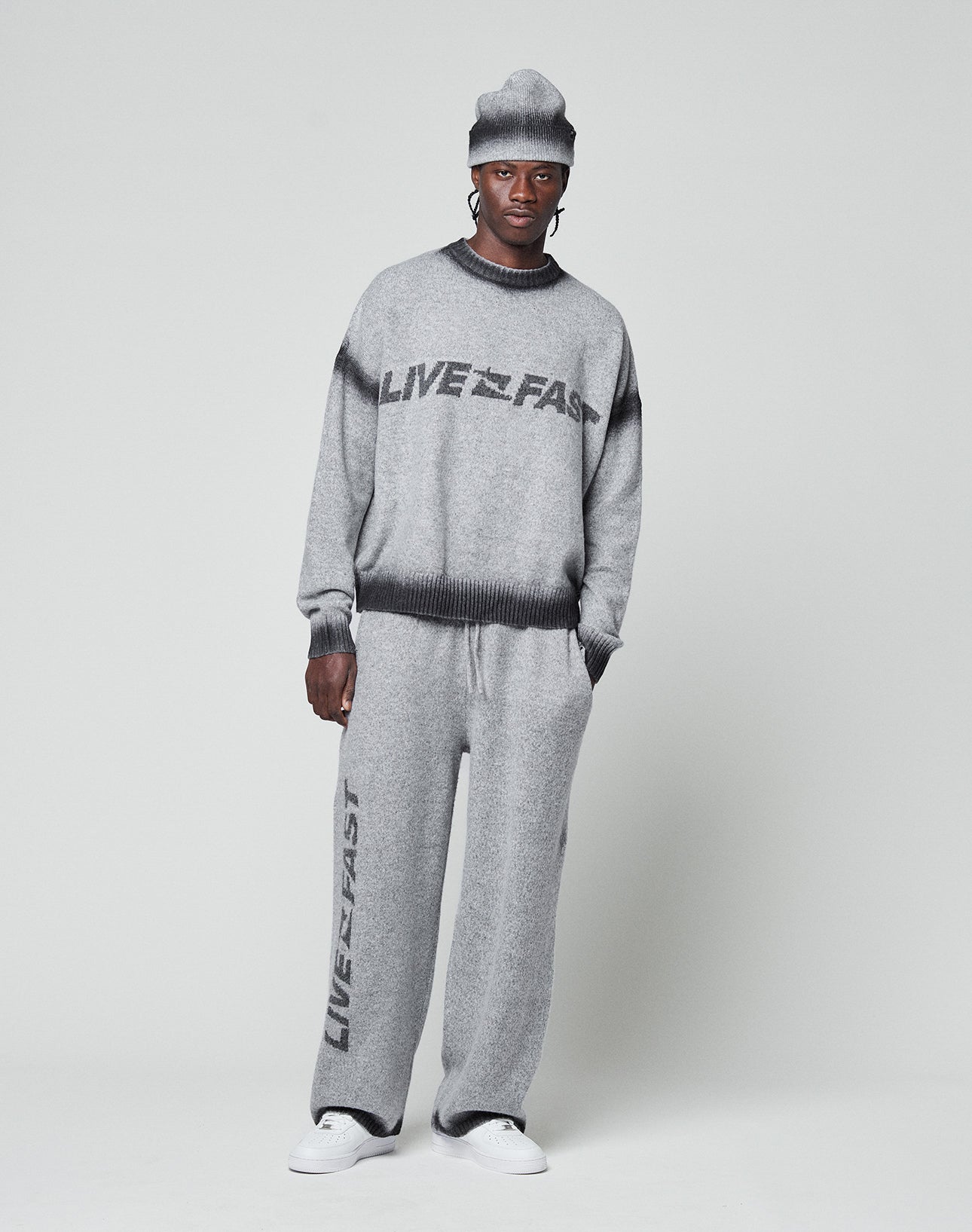 Live Fast Boucle Sweater (Free Sweats)
