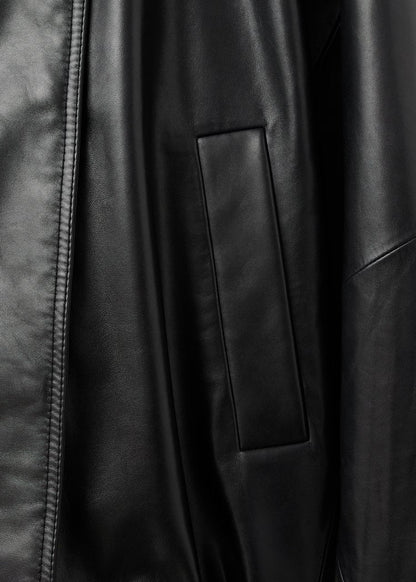 High Collar Leather Jacket