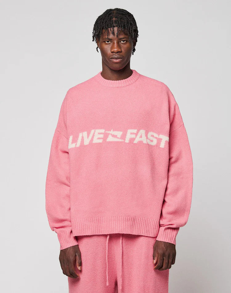 Live Fast Boucle Sweater (Free Sweats)