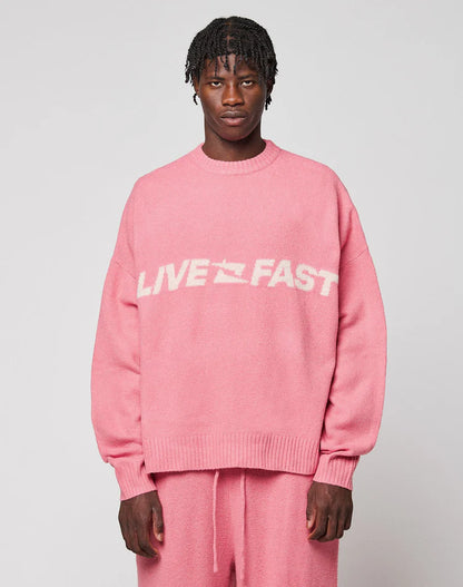 Live Fast Boucle Sweater (Free Sweats)