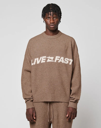 Live Fast Boucle Sweater (Free Sweats)