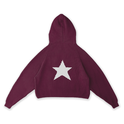 STAR KNIT HOODIE