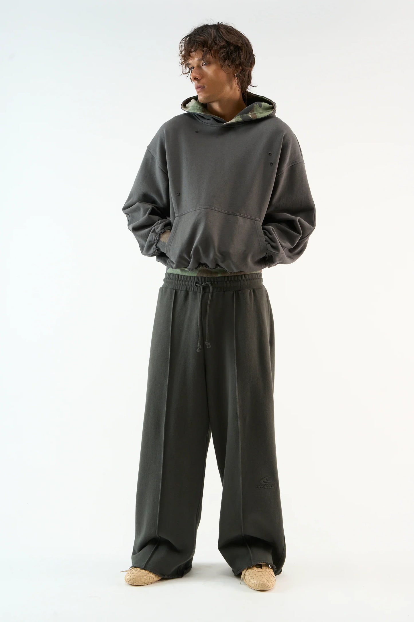 Distressed Camo Hoodie