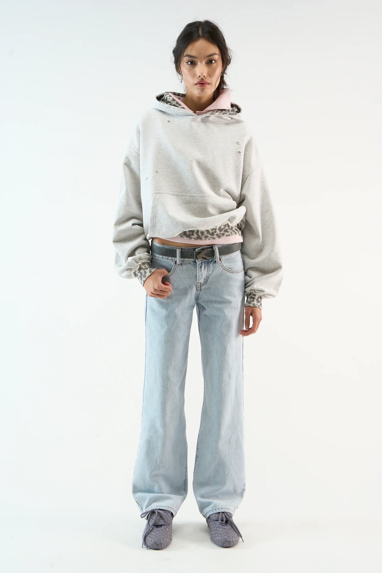 Distressed Camo Hoodie